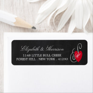 Modern Chalkboard Fancy Heart Wedding