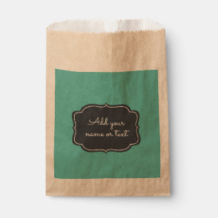 Modern Chalkboard Frame Custom Aqua Favour Bags