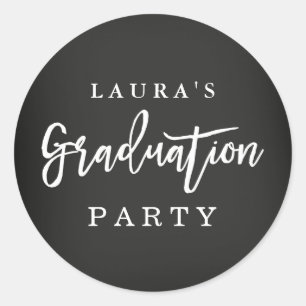 Modern Chalkboard Graduation Party Sticker