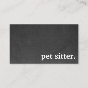 Modern Chalkboard pet pet sitter. Loyalty Card