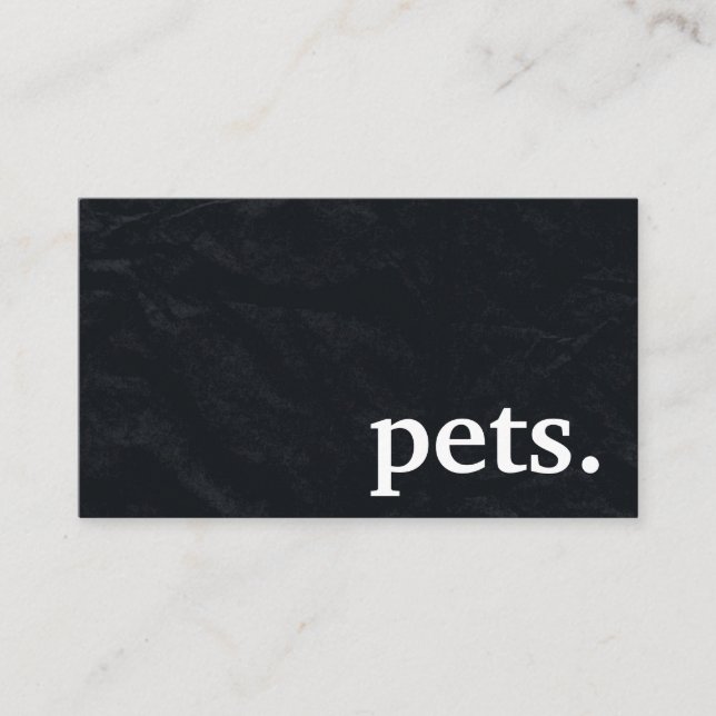 Modern chalkboard pets. loyalty punch card (Front)