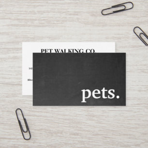 Modern chalkboard pets. loyalty punch card