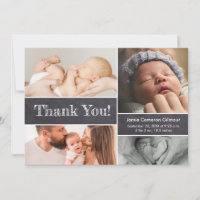 Modern Chalkboard Photo Collage Baby Shower
