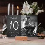 Modern Chalkboard Photo Wedding Table Number Cards<br><div class="desc">Simple yet elegant, these modern photo on chalkboard wedding table number cards are so easy to personalised for your special occasion and would make the perfect table cards for your wedding, bridal shower, engagement party, birthday party and many more special occasions. Add your custom wording to this design by using...</div>