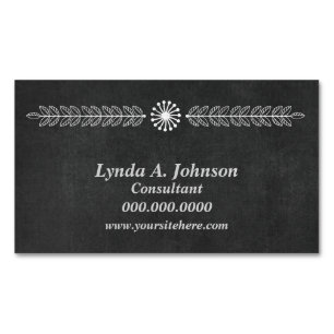 Modern Chalkboard Professional Magnetic Business Card