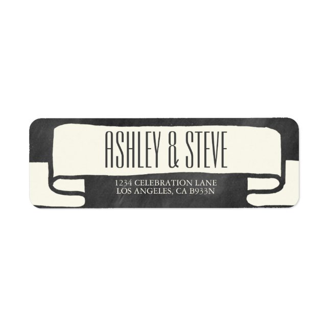 MODERN CHALKBOARD WEDDING ADDRESS LABELS (Front)