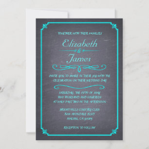 Modern Chalkboard Wedding Invitations