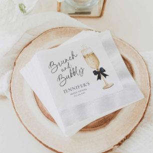 Modern Champagne Bridal Shower Napkin