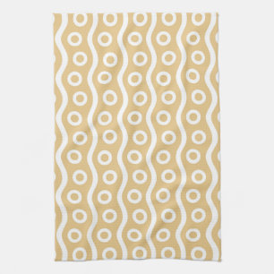 Modern Champagne Bubbles Tea Towel
