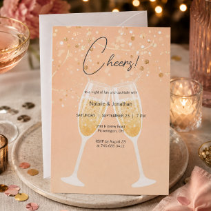 Modern Champagne Party Invitation