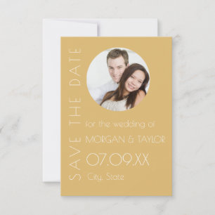 Modern Champagne Tonal Photo Save the Date Invitation