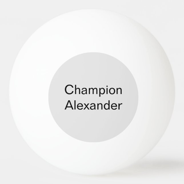 Modern Champion with customisable name Ping Pong Ball (Front)