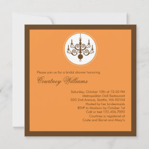 Modern Chandelier Bridal Shower Invitation
