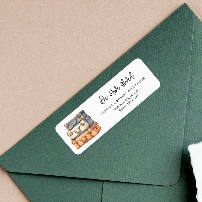 Modern Change of Address Moving Return Address (Modern Luggages We Moved Return Address Label)