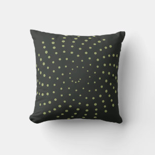 Modern Charcoal Grey Spiral Polka Dot Halftone Vor Cushion