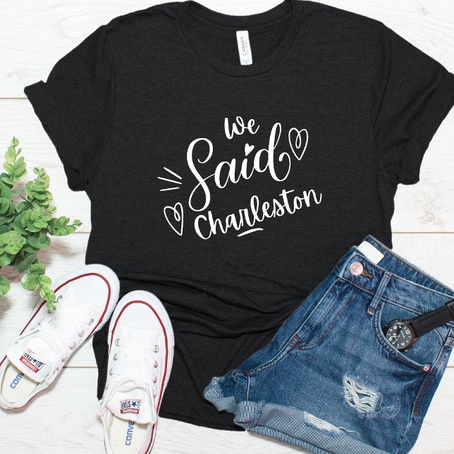 Modern Charleston Bachelorette Party  T-Shirt (Creator Uploaded)