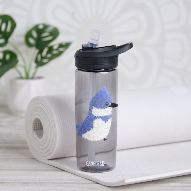 Modern charming belted kingfisher water bottle (Yoga (Rotated))