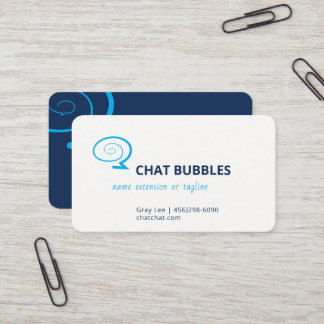 Modern Chat Bubble Logo | Editable Colour | Business Card
