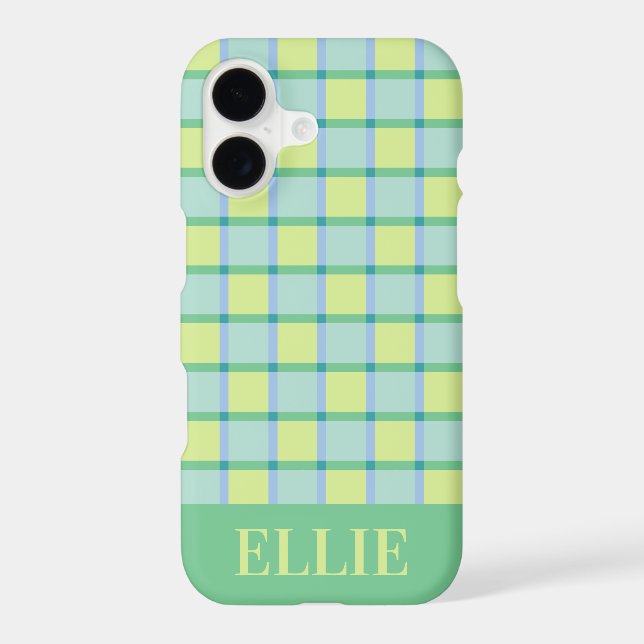 Modern Checker Blue Green Lime Custom (Back)