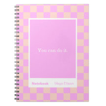 Modern Checkerboard Block Quote Classic Notebook