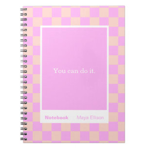 Modern Checkerboard Block Quote Classic Notebook