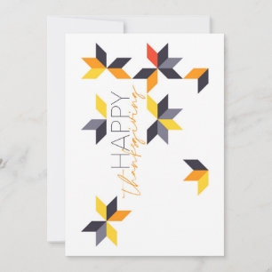 Modern, cheerful design of Happy Thanksgiving Holiday Card