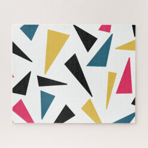 Modern, cheerful, fun, vibrant geometric pattern jigsaw puzzle