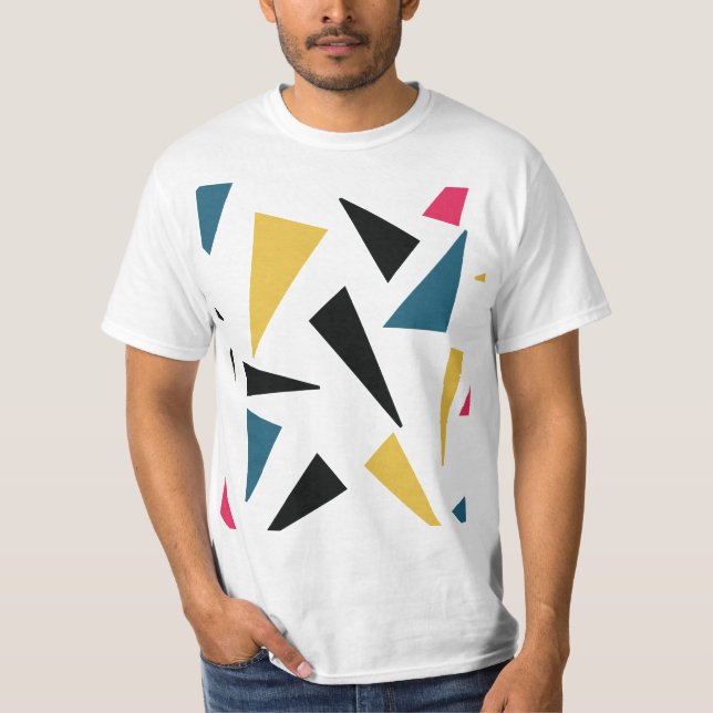 Modern, cheerful, fun, vibrant geometric pattern T-Shirt (Front)