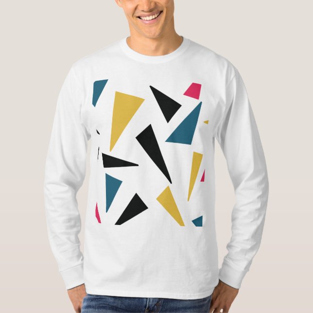 Modern, cheerful, fun, vibrant geometric pattern T-Shirt (Front)
