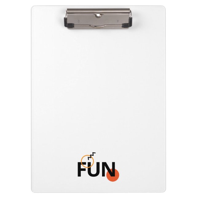 Modern, cheerful, lively, cool, trendy design Fun Clipboard (Front)