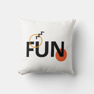Modern, cheerful, lively, cool, trendy design Fun Cushion