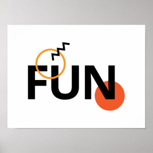 Modern, cheerful, lively, cool, trendy design Fun Poster