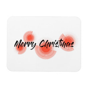 Modern, cheerful, playful design "Merry Christmas" Magnet