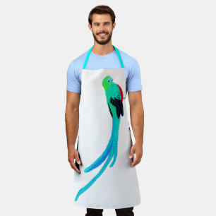 Modern cheerful quetzal apron