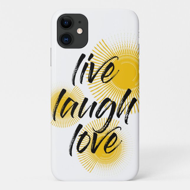 Modern, cheerful, trendy design Live Laugh Love Case-Mate iPhone Case (Back)