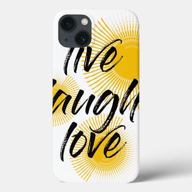 Modern, cheerful, trendy design Live Laugh Love Case-Mate iPhone Case (Back)