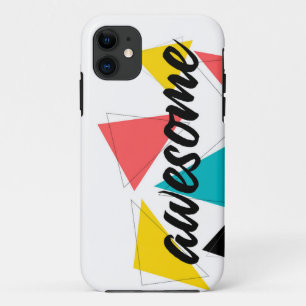 Modern, cheerful, trendy urban design of "Awesome" iPhone 11 Case