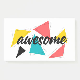 Modern, cheerful, trendy urban design of "Awesome" Post-it Notes