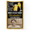 Modern Cheers & Beers Photo Birthday Party Door
