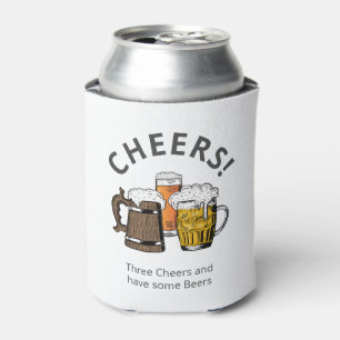 Modern CHEERS Cartoon Beers Customisable Can Cooler