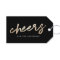 Modern Cheers Script Black and Gold Holiday