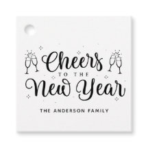 Modern Cheers to the New Year Favour Tags