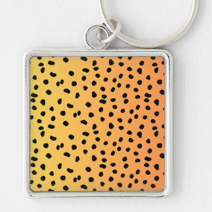 Modern Cheetah Print Key Ring