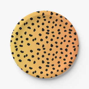 Modern Cheetah Print Paper Plate