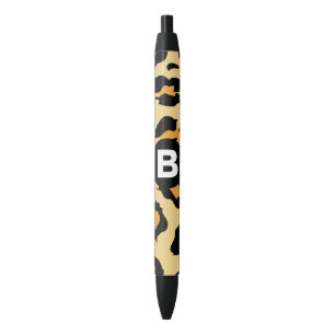 Modern Cheetah Spots Pattern Black Ink Pen