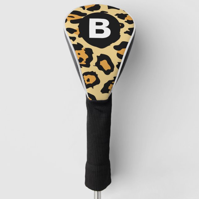 Modern Cheetah Spots Pattern Golf Head Cover (Front)