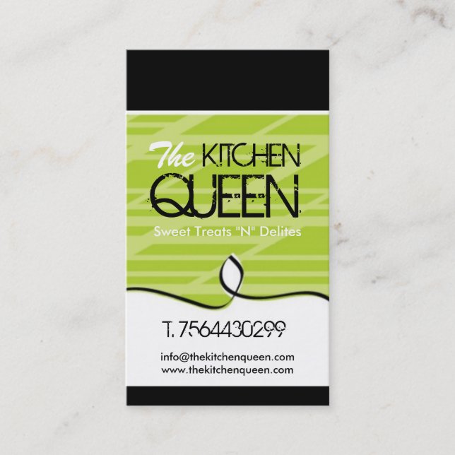 Modern Chef Business Cards (Front)