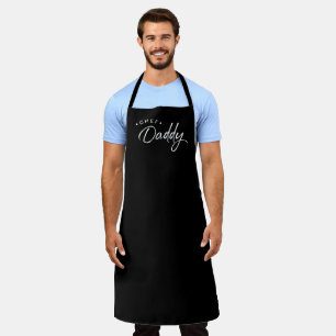 Modern Chef Daddy Script Apron