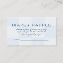 Modern Chequered Baby Shower Diaper Raffle