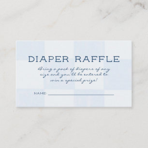 Modern Chequered Baby Shower Diaper Raffle Enclosure Card